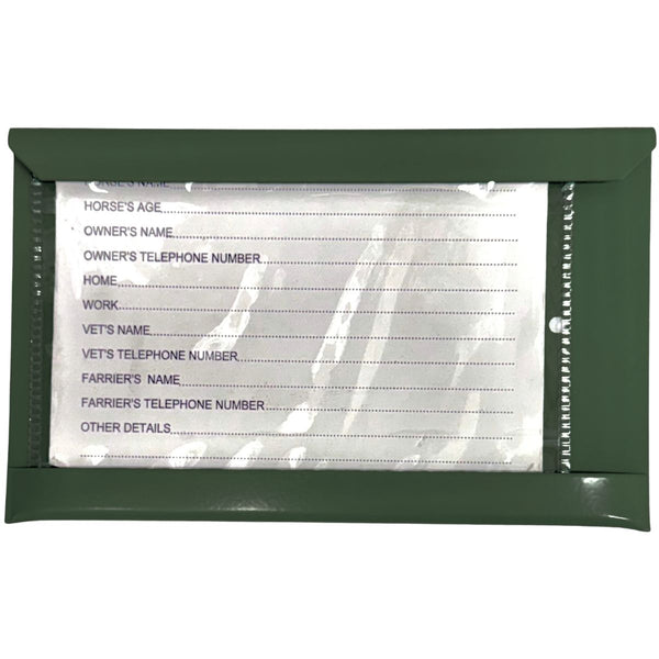 Tough 1 Stall Card Holder, Dark Green
