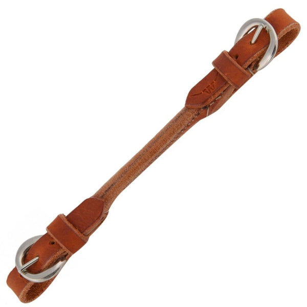 Western Rawhide Harness Leather Rounded Curb Strap