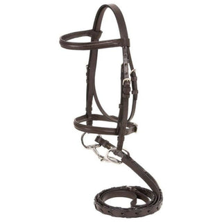 Tough 1 Raised Snaffle Bridle, Brown, Miniature