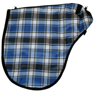 Tuscany English Saddle Carry Bag, Blue Plaid