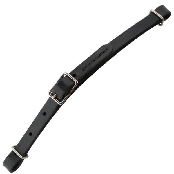 Western Rawhide Curb Strap, Black