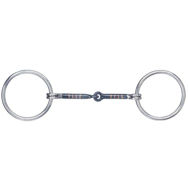 Black Steel Snaffle O Ring Bit, 5 3/4"
