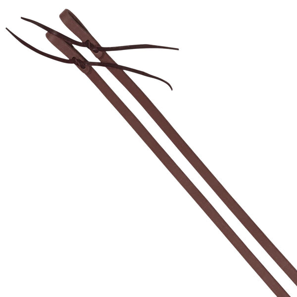 Western Rawhide Dark Brown Leather Reins with Water Loops, 5/8" x 7'-7'11"