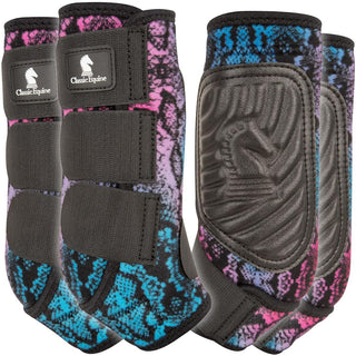 Classic Equine ClassicFit Protective Boots 4 Pack, Poison, Large