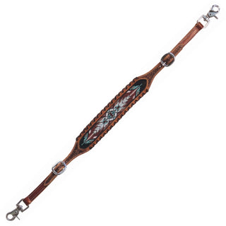 Country Legend Reno Feather Wither Strap, Chestnut