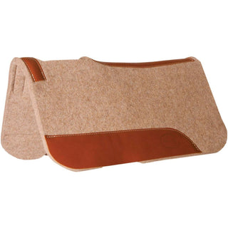 Mustang Junior Wool Contoured Pad, Tan, 27"x27"