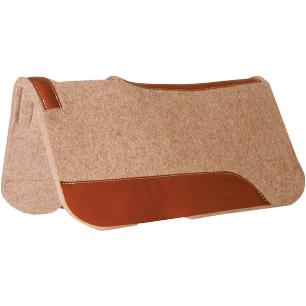 Mustang Junior Wool Contoured Pad, Tan, 27"x27"