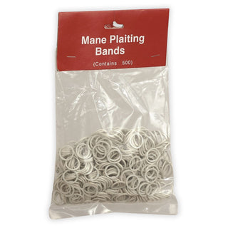 Mane Plaiting Bands, White