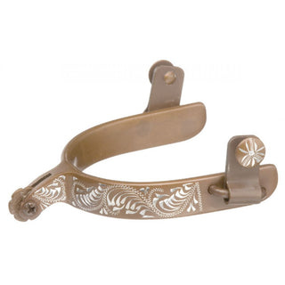 Metalab Antiqued Engraved Roper Spurs