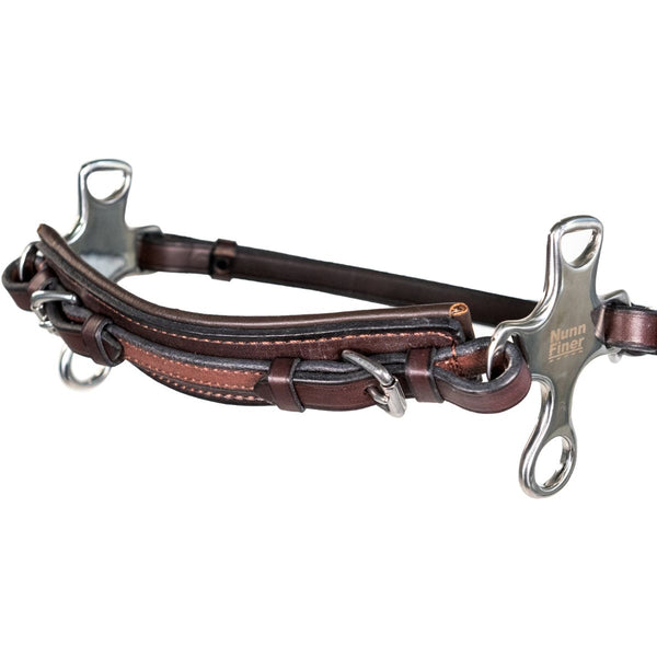 Nunn Finer Cross Road Hackamore w/ Leather Curb, Havana