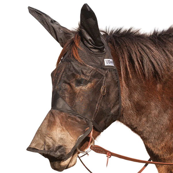 Cashel Quiet Ride Mule Fly Mask, Long Nose with Long Ears, Small Horse