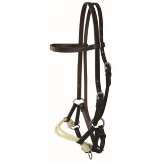 Western Rawhide Browband Double Rope Side Pull