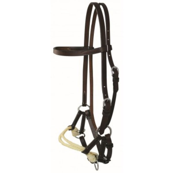 Western Rawhide Browband Double Rope Side Pull