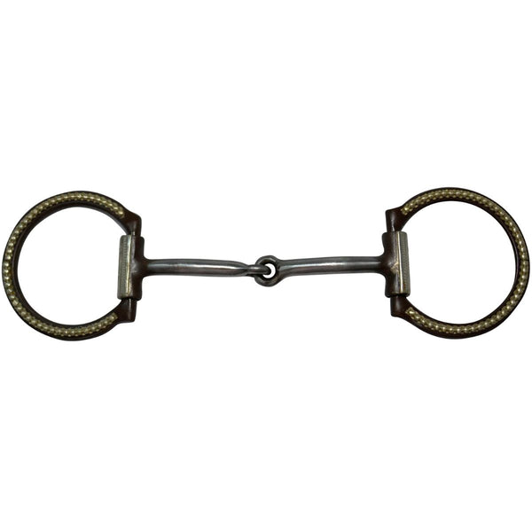 Diamond R Inlaid Dot Fixed Ring Snaffle Bit, 5"
