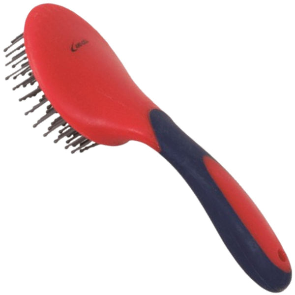 Lami-Cell Two-Tone Mane & Tail Brush, Red/Navy