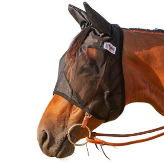 Cashel Quiet Ride Fly Mask, Standard with Ears, Black