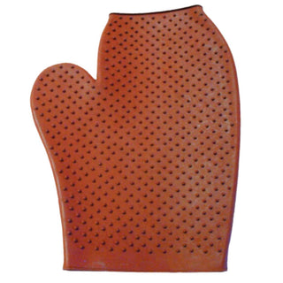 Rubber Massage Mitt, Brick Red