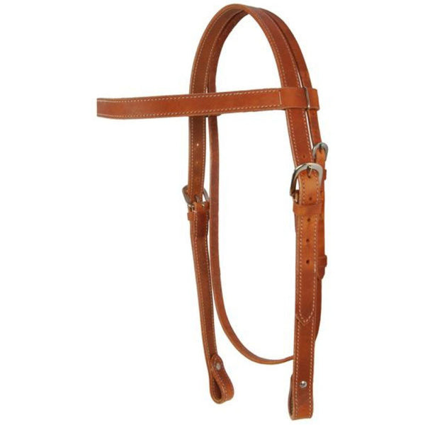 Sierra Harness Leather Draft Headstall, Light Oil