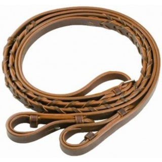 HDR X-Long Laced Reins, Oakbark, 5/8"x60"