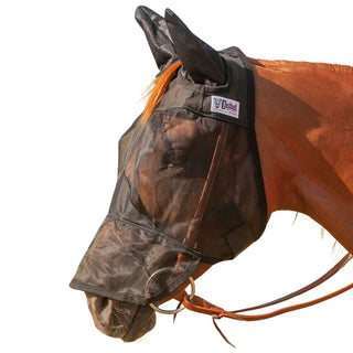 Cashel Quiet Ride Fly Mask, Long Nose with Ears, Black