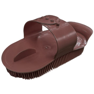 Plastic Curry Comb, Burgundy