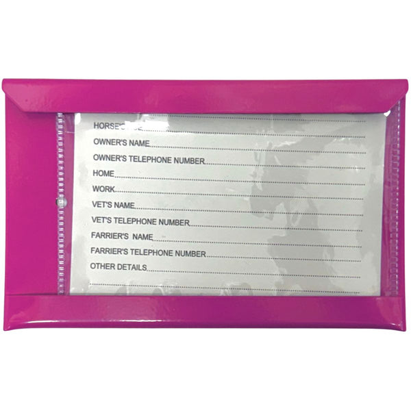 Tough 1 Stall Card Holder, Fuchsia