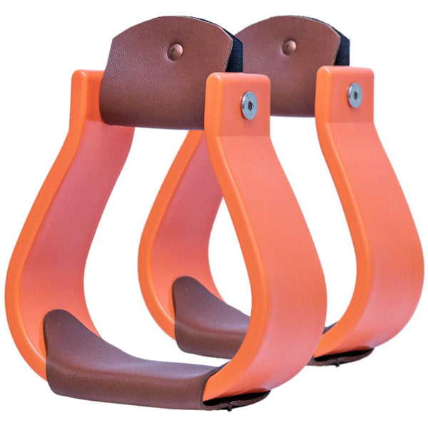 Mustang Overshoe Stirrups, Orange