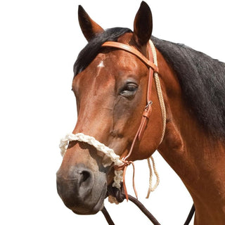 Mustang Breaking Hackamore with Round Braided Nylon Noseband
