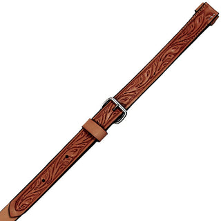 Circle Y 1 1/2" Floral Flank Cinch Set, Regular Oil