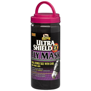 Absorbine Ultra Shield EX Fly Mask, Small Horse with Ears, Black