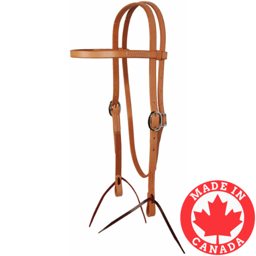 Western Rawhide Signature Browband Headstall with Ties, Golden