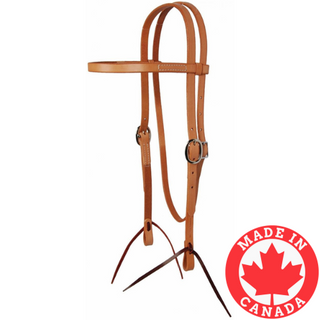 Western Rawhide Signature Browband Headstall with Ties, Golden