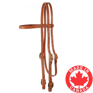 Western Rawhide Signature Browband Headstall, Harness Leather