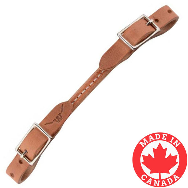 Western Rawhide Rounded Curb Strap, Golden