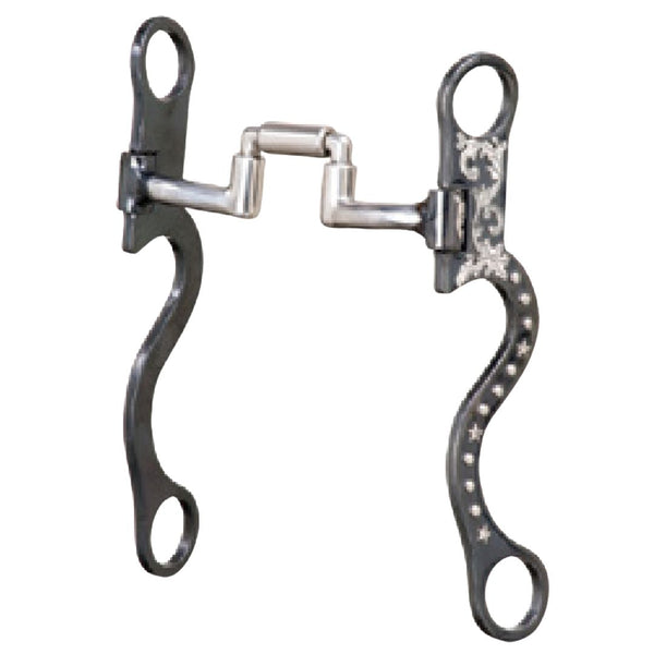 Black Satin Flat Cavalry Bit, 5 1/8"