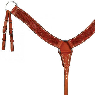 Country Legend Buckstitch And Feather Breast Collar, Chestnut