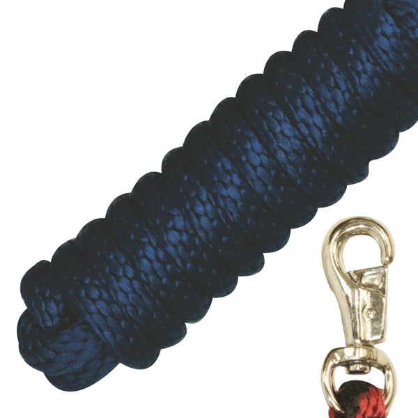 Western Rawhide Nickel Plated Snap Lead, Navy
