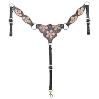 Circle Y Black Star Breast Collar