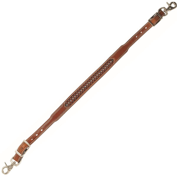Country Legend Red Bead Wither Strap, Chestnut