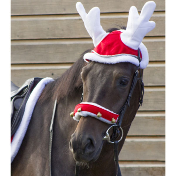 QHP Christmas Reindeer Hat, Horse Size
