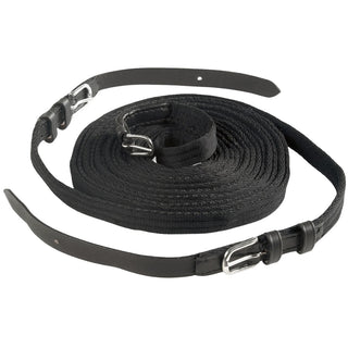 Waldhausen Nylon Single Harness Driving Reins, Black