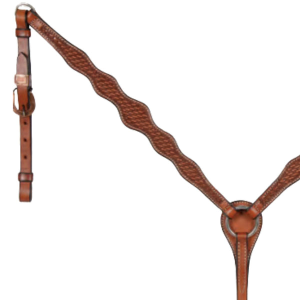 Sierra Wavey Waffle Breast Collar, Dark Oil