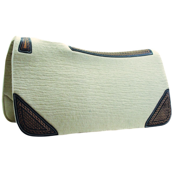 Western Rawhide 1" Wool Pad, 32" x 32", Off-white