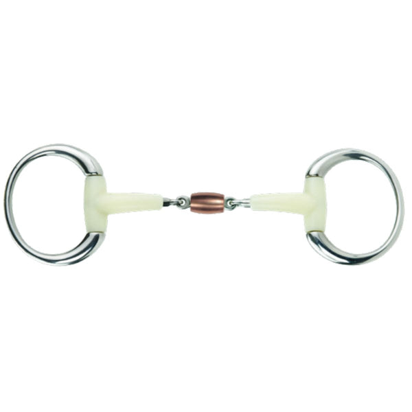 Happy Mouth Contour Copper Roller Round Eggbutt Bit, 5 3/4"