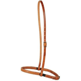 Western Rawhide Harness Leather Noseband with Rubber