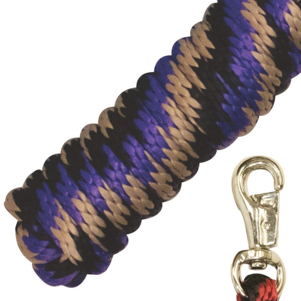 Western Rawhide Nickel Plated Snap Lead, Purple/Black/Tan