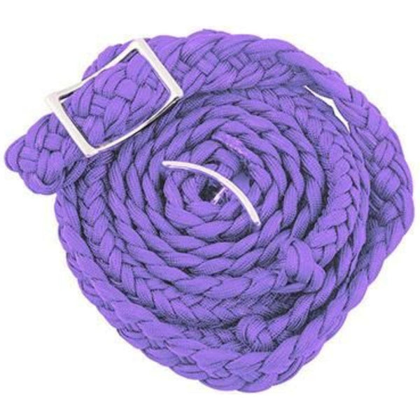 Knotted Reflective Cord Barrel Reins, Purple