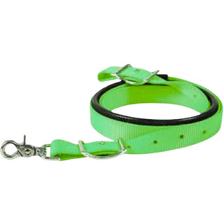 Mustang Nylon Contest Rein with Rubber Grip, Lime