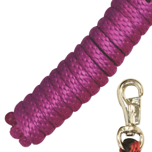 Western Rawhide Nickel Plated Snap Lead, Fuchsia