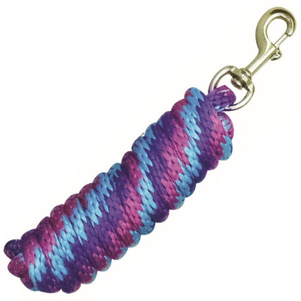 Western Rawhide Poly Lead, Fuchsia/Purple/Turquoise